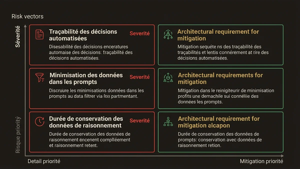 Three GDPR risk vectors for back-office agents with mitigation requirements matrix