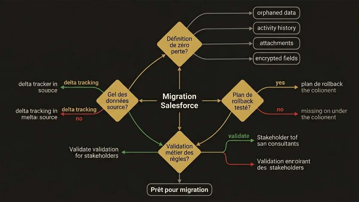 Decision framework with four critical pre-migration questions and validation pathways.
